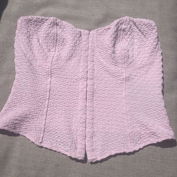 h&m light pink corset style tube top - Picture 1 of 2